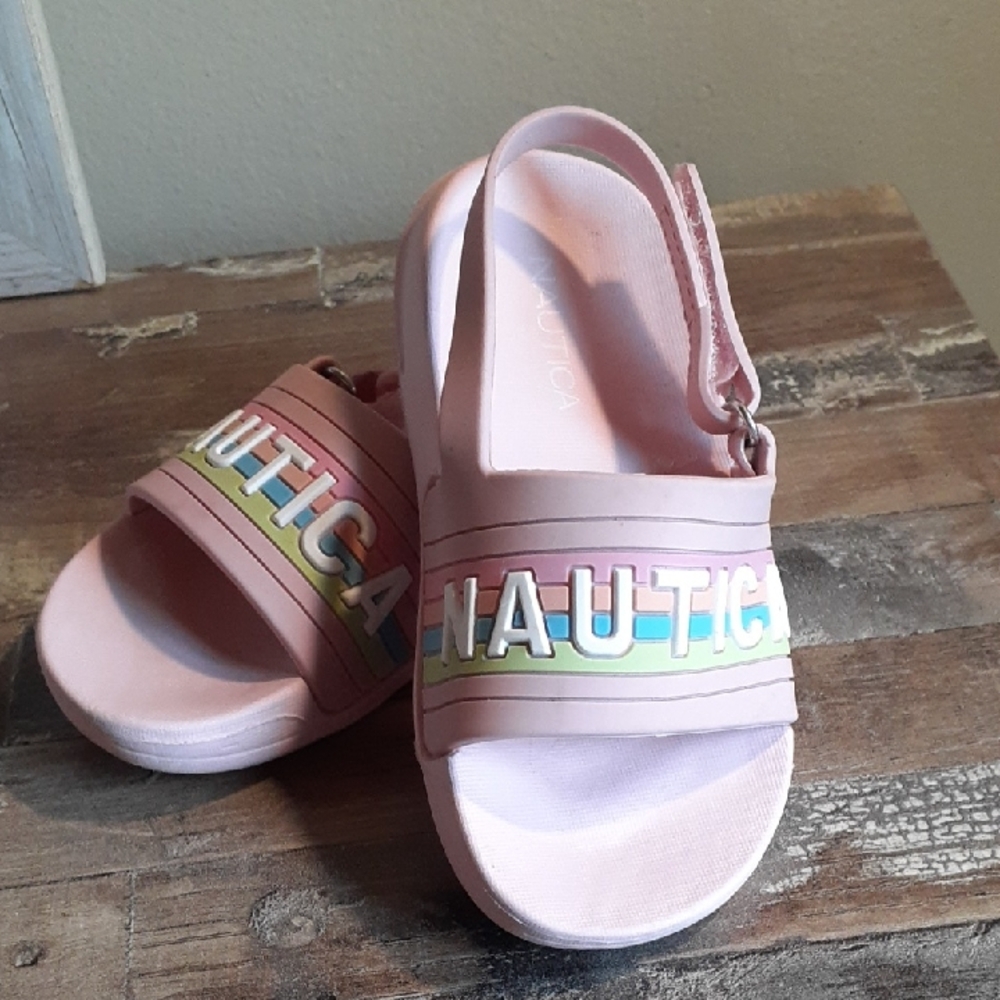 Nautica Kids Pink Sandals with Multicolor Straps